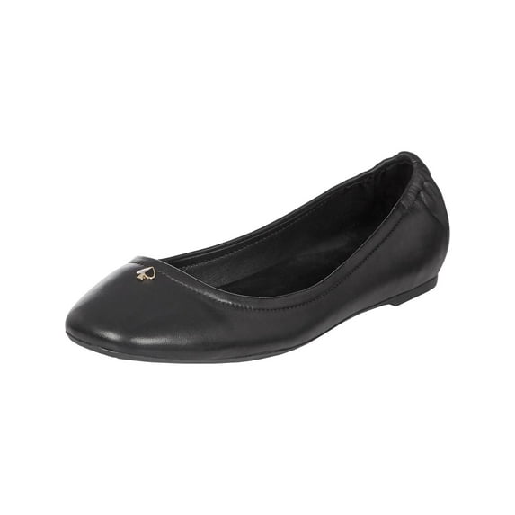 Kate Spade Womens Kora Leather Slip On Ballet Flats Black 6.5 Medium (B,M)