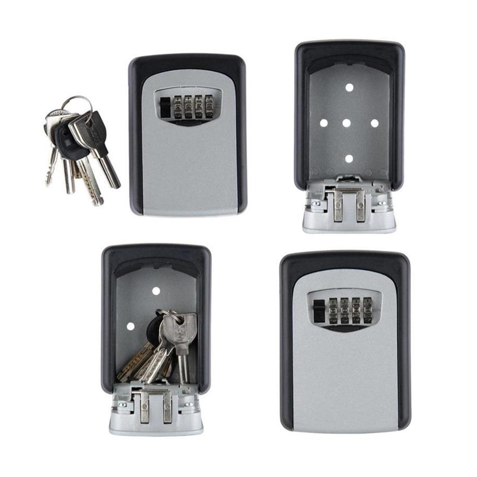 Key Safe Box Outdoor, Plastics Wall-Mounted Key Safe Weatherproof Combination Key Storage Lock Box Indoor and Outdoor Password Key Lock Box ,Prevent Theft