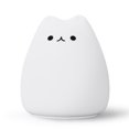 thumbnail image 1 of Lámpara LED de silicona con forma de gato de dibujos animados que cambia de color, luz nocturna para dormitorio infantil, regalo creativo, 1 of 6