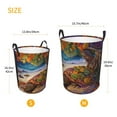 thumbnail image 2 of Lsque Colorful Maple Leaf Beach Turtle pattern Laundry Hamper Basket, Tall Woven Rope Hamper Basket for Clothes, Lightweight Storage Basket, Collapsible Waterproof-Small, 2 of 8