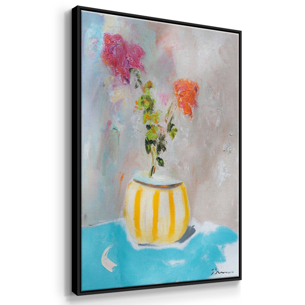 Coin Purse Full of Petals Framed Premium Gallery Wrapped Canvas - Ready to Hang
