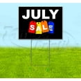 thumbnail image 1 of July Sale Tag (18" x 24") Yard Sign, Includes Metal Step Stake, 1 of 6