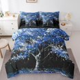thumbnail image 1 of Erosebridal Watercolor Flower Bedding Full Comforter Set, Floral Tree Down Comforter, Blue, Reversible 7 Pieces, 1 of 1