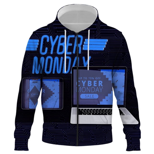 Sudadera con capucha y cremallera con estampado digital 3D para hombre y mujer, ropa de calle de moda hip hop, novedad