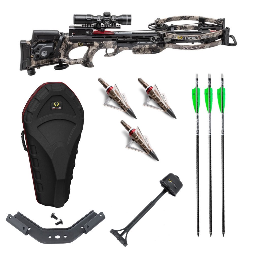TenPoint Stealth NXT ACUdraw PRO 410 FPS Crossbow with Stag Case and
