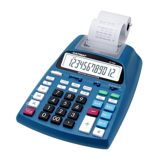 Printing Calculator with 12 Digit LCD Display Screen, 2.03 Lines/sec