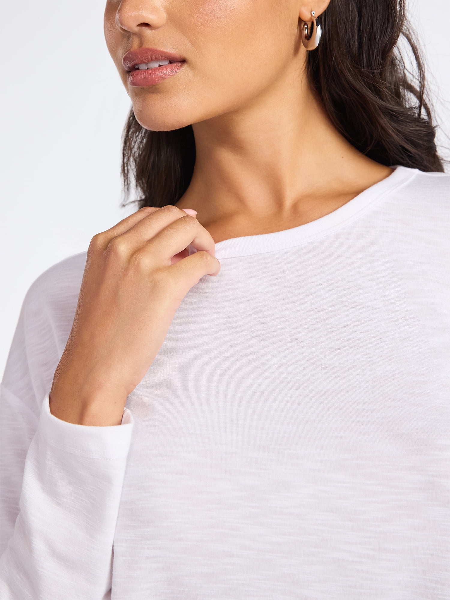 Sofia by Sofia Vergara Women's Crewneck Tee with Long Sleeves, Sizes XS-XXXL