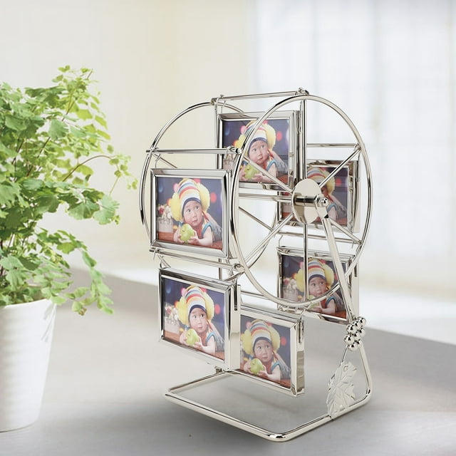 Photo Display Metal + Glass Unique Rotating Photo Frame For Living Room Bedroom Friends For Family