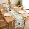 thumbnail image 3 of Table Runner 48 Inches Long for Kitchen Dining, Sunflowers Dresser Scarf Farmhouse, Dining Table Decorations for Wedding/Parties, Spring Flowers Butterflies Hydrangea Watercolor 13 x 48 In, 3 of 8
