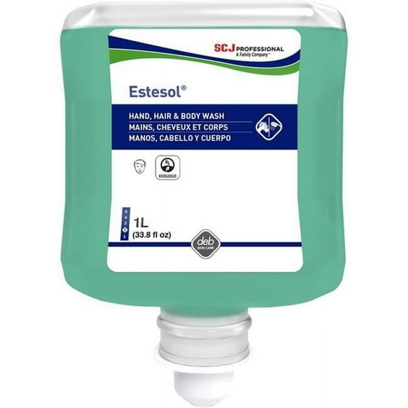 SC Johnson & Son SJNHAB1L 1 Liter Estesol Hand, Hair & Body Cleaner - Pack of 6