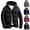 Black 2, variant on GSPCLAM Jackets for Men with Zipper Pockets Lightweight Jacket Big and Tall, Fall Fashion Long Sleeve Stand Collar Plus Size Outerwear