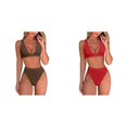 thumbnail image 1 of (2-Pack) Rinsvye Womens High Waisted Thong Racing Swimsuit Women Plus Bikini Sets Brazilian Jr Swimsuits for Teen Triangle Top Deep V Neck Two Piece Swimsuit Womens Swimsuit Tops Medium Bathin, 1 of 7