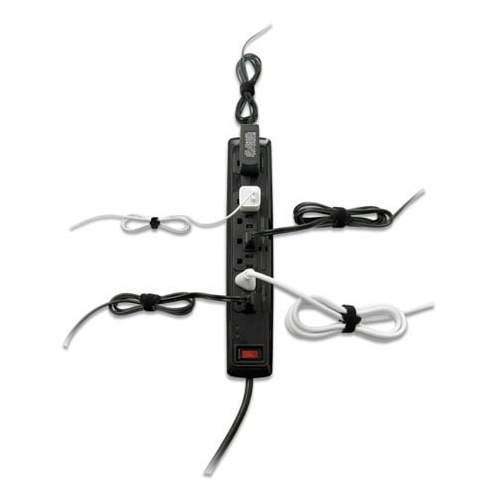 One-Wrap Pre-Cut Thin Ties, 0.25" X 8", Black, 25/pack | Bundle of 2 Packs