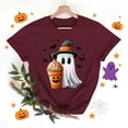 thumbnail image 7 of Wiyuqeen Halloween Shirts for Women Pumpkin Ghosts Short Sleeve Tops Thanksgiving Shirts Loose Fit T-shirts Casual Pumpkin Graphic Tees Crew Neck Festive Daily Wear, 7 of 7
