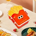 thumbnail image 4 of Cute Burger And Fries Shaped Lunch Box, Food-Safe Sealed Food Container, Leak-Proof Freshness Keeper for Fruit Salad Sandwich, Practical Office Picnic Meal Prep Storage Box, A, 1pc, 4 of 5