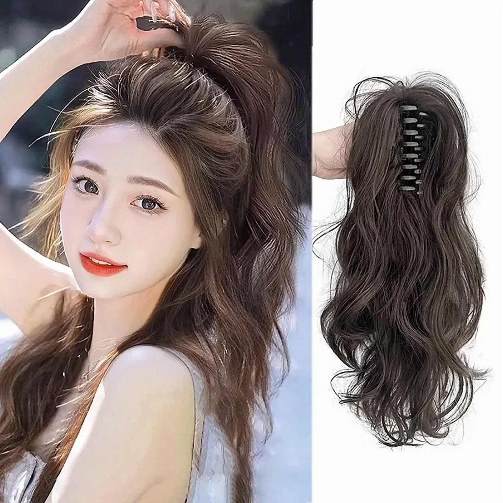 12Inch/30CM Synthetic Claw Clip In Ponytail Hair Extensions Short Curly Claw Clip Ponytail For Women Hair Extension Hairpiece