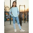 thumbnail image 4 of Hotiary 2Pcs Teens Little Girls Tracksuit Pant Outfit Sets Long Sleeve Sweatshirt & Leggings Color-Block Hoodie Top Sweapants Winter Fall Clothes, 6-14 Years, 4 of 8