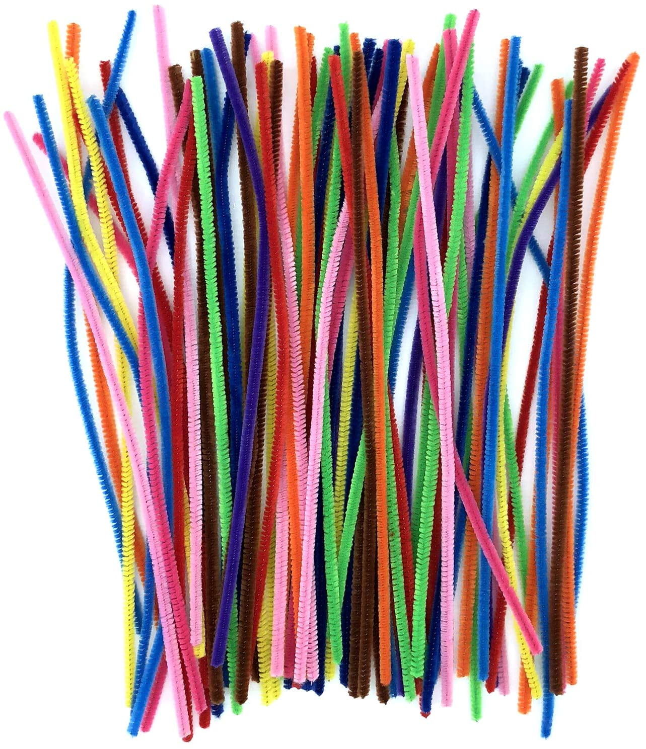100x Mixed Colours Chenille Sticks Pipe Cleaners Assorted Colours U5C3 V0X2 