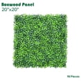 thumbnail image 2 of Grass Wall Panel 20'x20', 9Packs Artificial Greenery Wall Backdrop Faux Fence Privacy Screen Fake Hedge Topiary Boxwood Décor for Indoor Outdoor, Dark Green, 2 of 8