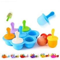 Fridja Silicone 7-hole Popsicle Mold With Lid Colorful Diy Ice Cream Mold Ice Tray for Kitchen