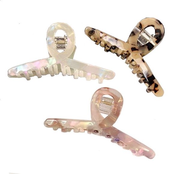 Pinzas para el cabello Garra de carey Acetato de celulosa Clip para la mandíbula Diseño francés de celuloide Pasadores para el cabello de 4.2 '' Abrazaderas con estampado de leopardo para mujeres y ma