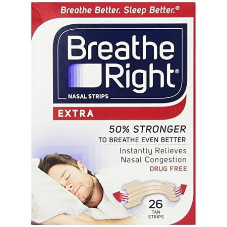 4 Pack - Breathe Right Nasal Strips Extra 26 Each