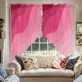 thumbnail image 5 of Swag Curtains Valances for Windows, Rosy Pink Valentine's Day Short Kitchen Window Curtains Over Sink, Beach Coastal Abstract Ocean Waves Cafe Curtains Panel Set Of 2,Rod Pocket, 36 Inches Length, 5 of 8