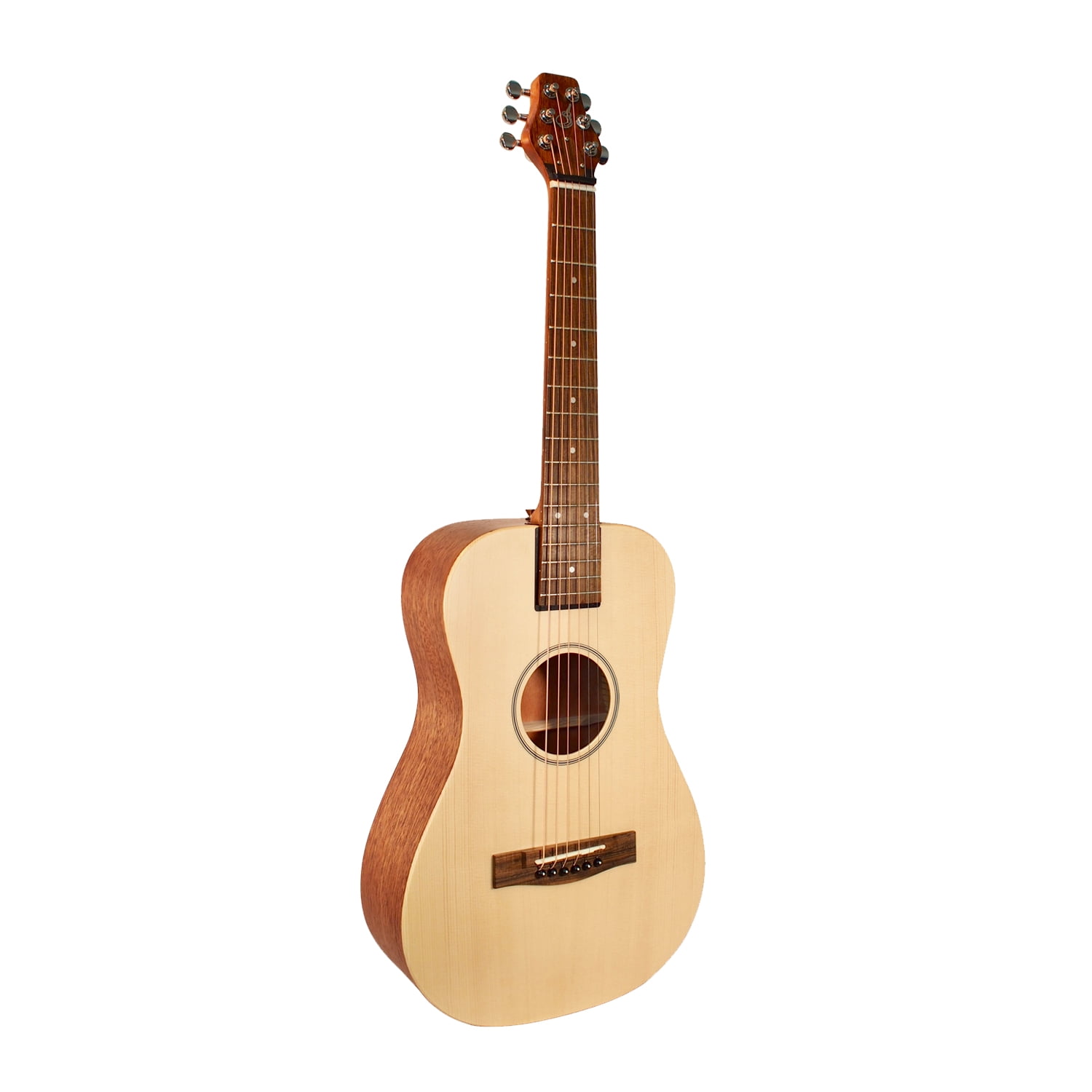 Journey Instruments Solid Sitka Travel Guitar – PJ410N Traveling Acoustic Guitar with Collapsible Patented System – Portable Backpack Case (African Mahogany)