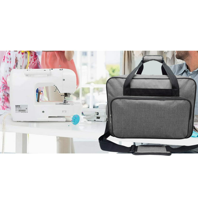 Sewing Machine Tote Bag, Universal Portable Carrying Case with Shoulder  Strap Sewing Machine and Supplies 18 .1 X 12. Gray 