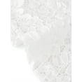thumbnail image 5 of DARING DIVA Women's Stand Collar Sheer Floral Lace Bolero Shrug L White, 5 of 6