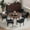 Black, variant on COLAMY Modern Dining Chairs Set of 2, Upholstered Corduroy Accent Side Leisure Chairs with Mid Back and Wood Legs for Living Room/Dining Room-Beige