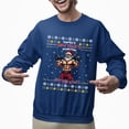 thumbnail image 2 of Christmas Sweatshirt, Santa's New Year's Resolution Hit The Gym Christmas Sweatshirt, Muscular Santa Ugly Holiday Jumper, Funny Fitness Gift for Weightlifters & Gym Lovers, 2 of 5