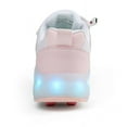 thumbnail image 4 of Kids LED Roller Skate Shoes with Wheel Light up Roller Shoes Kids Skates Sneakers Gift for Girls Boys Children, 4 of 14