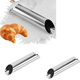 thumbnail image 1 of piezas de rodillo redondo de doble boca biselada, molde para hornear, utensilios de cocina, envoltorios de cuerno de acero inoxidable, 1 of 5