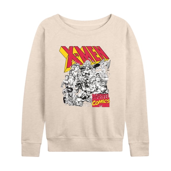 X-Men - No. 1 Lightweight French Terry Wide Neck Long Sleeve Graphic Shirt