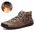 thumbnail image 3 of Zapatos informales de cuero para hombre, Zapatos cómodos de estilo británico a la moda para caminar, calzado plano suave marrón y negro de talla grande para hombre, 3 of 5