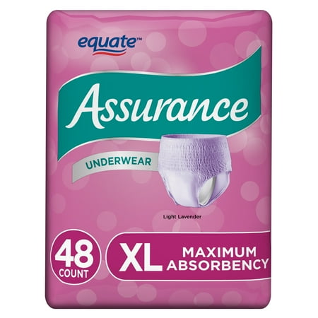 Assurance Incontinence Underwear for Women, Extra Large, 48 Ct