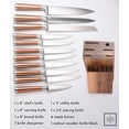 thumbnail image 5 of Styled Settings Copper Stainless Steel Knife Set with Walnut Knife Block, 5 of 7