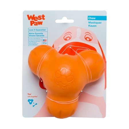 UPC: 0747473621423 | West Paw Zogoflex Tux Large 5  Dog Toy Tangerine