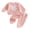 Pink, variant on Cenuakty Girl Winter Fall Outfit Letter Embroidered Sweatshirt Joggers