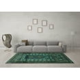 thumbnail image 3 of Ahgly Company Machine Washable Indoor Rectangle Persian Turquoise Blue Traditional Area Rugs, 2' x 3', 3 of 4