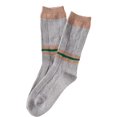 thumbnail image 3 of Lian LifeStyle Women's 5 Pairs Cotton Blend Crew Socks Striped HR1784 Casual Size 6-9 5 Colors, 3 of 4