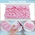 thumbnail image 5 of Pink Checkered Fabric Trim Edge,1.57" x 5yd Gingham Ruffle Ribbon Trim,Gingham Pleated Lace Trim,Home Decorations,for DIY Craft Sewing Dress Clothing Applique By Scheam, 5 of 7