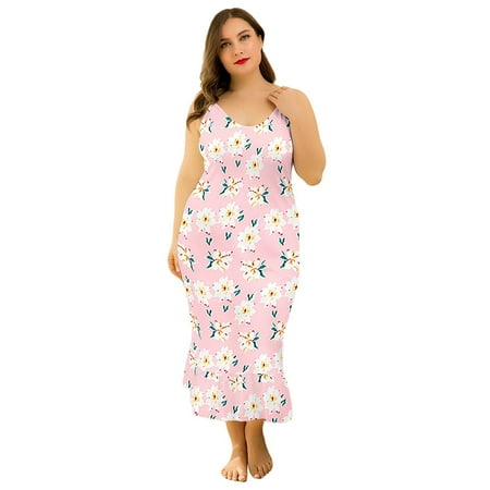 

Women Nightgowns Sleeveless Soft Summer Sleepwear Plus Size Sleep Dress Loose Nighties Casual Nightshirt