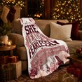 thumbnail image 3 of Inspirational She Leads Fearlessly Quote Wood Plank Background, Cozy Typography Art Scene, Warm Flannel Blanket for Living Room and Reading Nook, Art Lovers Appreciation Gift, Artistic Home Decor, 3 of 9