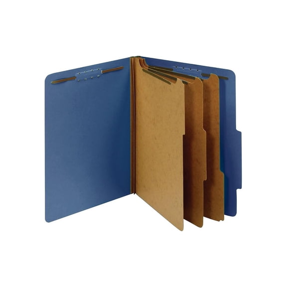Pendaflex, PFX24096, 3-Divider Classification Folders, 10 / Box, Dark Blue