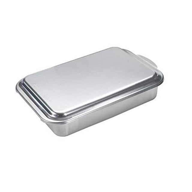 Molde para tartas Nordic Ware Naturals de aluminio puro con tapa 23 x 33 cm