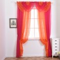 thumbnail image 3 of 15 Color Solid Sheer Voile Net Window Curtains/Drape/Panel/Scarf/Valance, Curtain/Swag Swags/Swags with Tassle for Living Room Bedroom Home Decor, 3 of 4