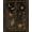 Black, Pattern 1, variant on Design&I 8'x10' Washable Area Rug Snag-Free Black Gold Celestial Garden and Floral Motifs Elegant Scrollwork with Starry Night for Dining Room, Large Office, Lounge