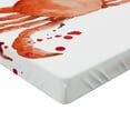 thumbnail image 2 of Ambesonne Ocean Fitted Sheet, Sea Animals Theme Crabs, Twin Size, Vermilion, 2 of 3